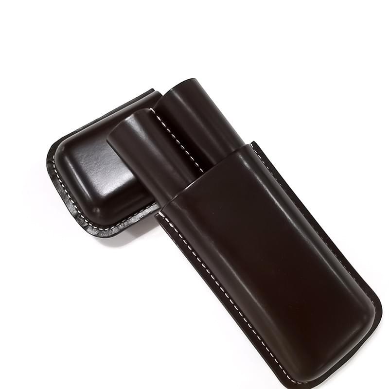 Luxury Genuine Leather Travel Cigar Case with Humidifier Tube | OEM Manufacturer Worldwide