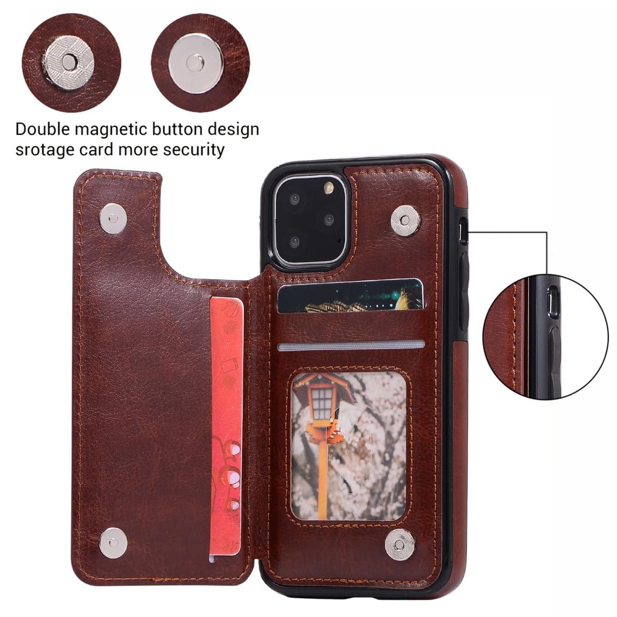 Luxury Retro Flip Leather Protective Case with Card Holder for iPhone & Samsung | Custom Phone Case 