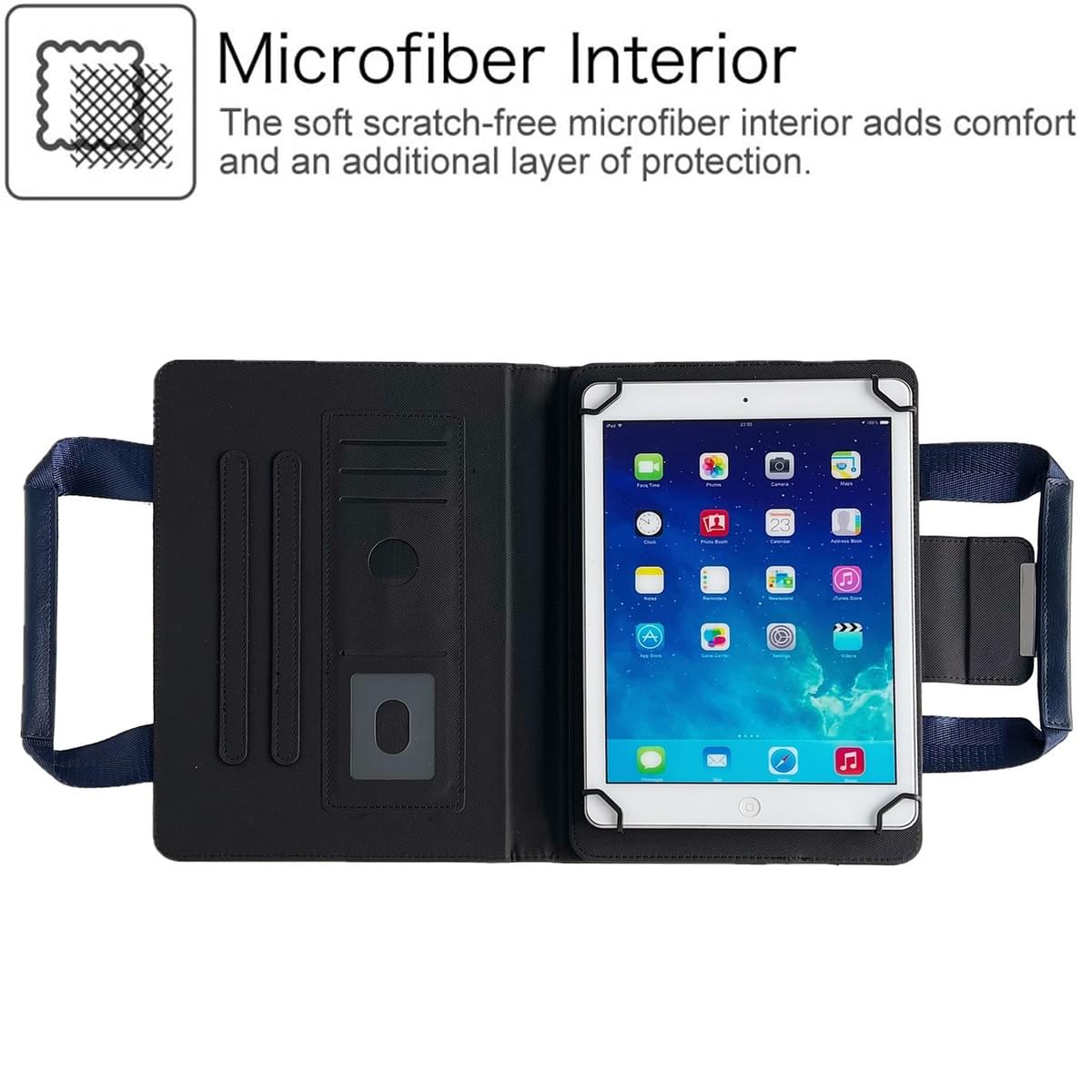 Universal Leather Tablet Case with Stand | 8-Inch Zipper Sleeve & 10-Inch Handle Bag OEM