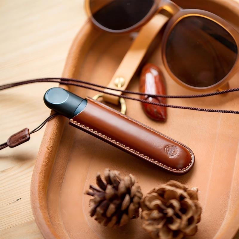 Universal Leather E-Cigarette Case with Lanyard | Portable Vape Storage | OEM Manufacturer Worldwide