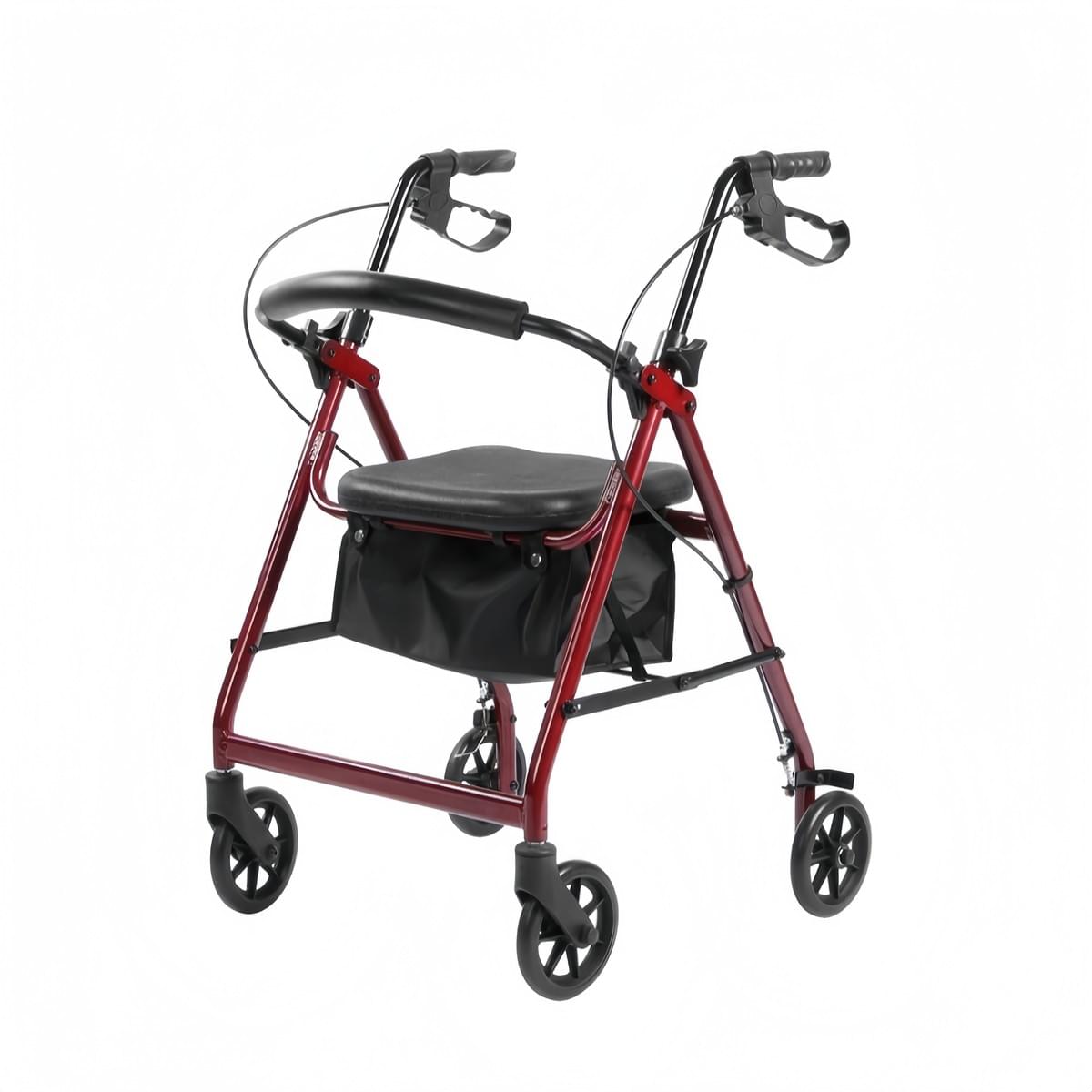 Steel rollator waiker for the elderly-sturdy, safe & easy to operate