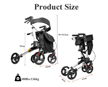 Foldable aluminum walking aid rehabilitation therapy product