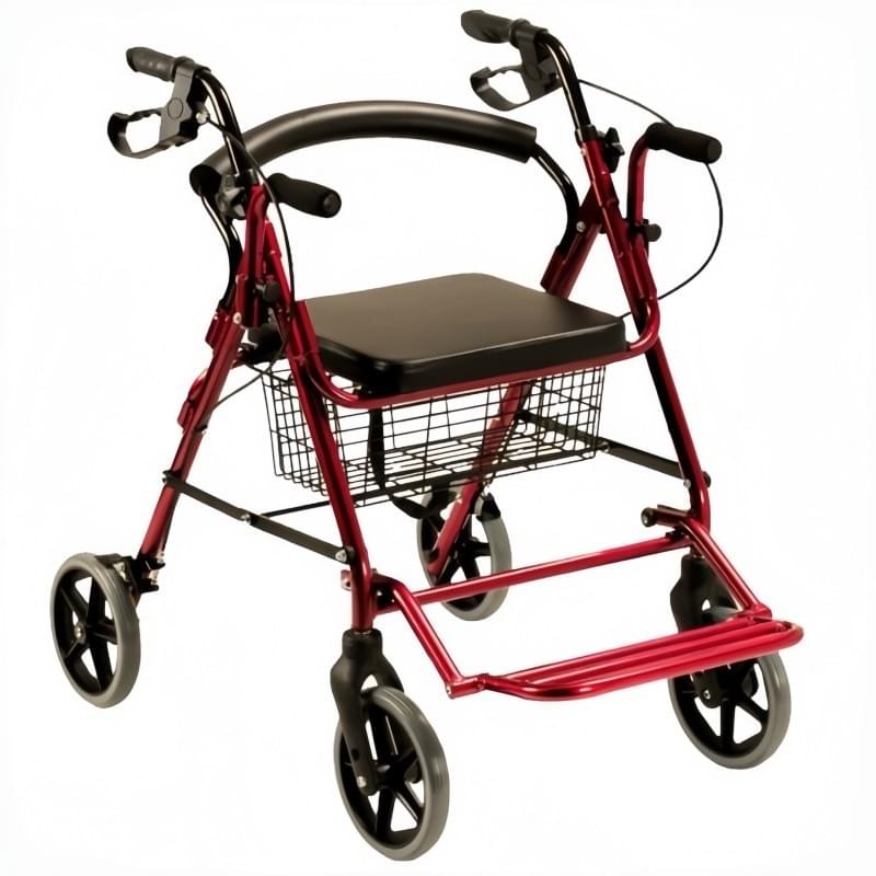 Foldable Extra Wide Bariatric Steel Rollator Mobility Aid