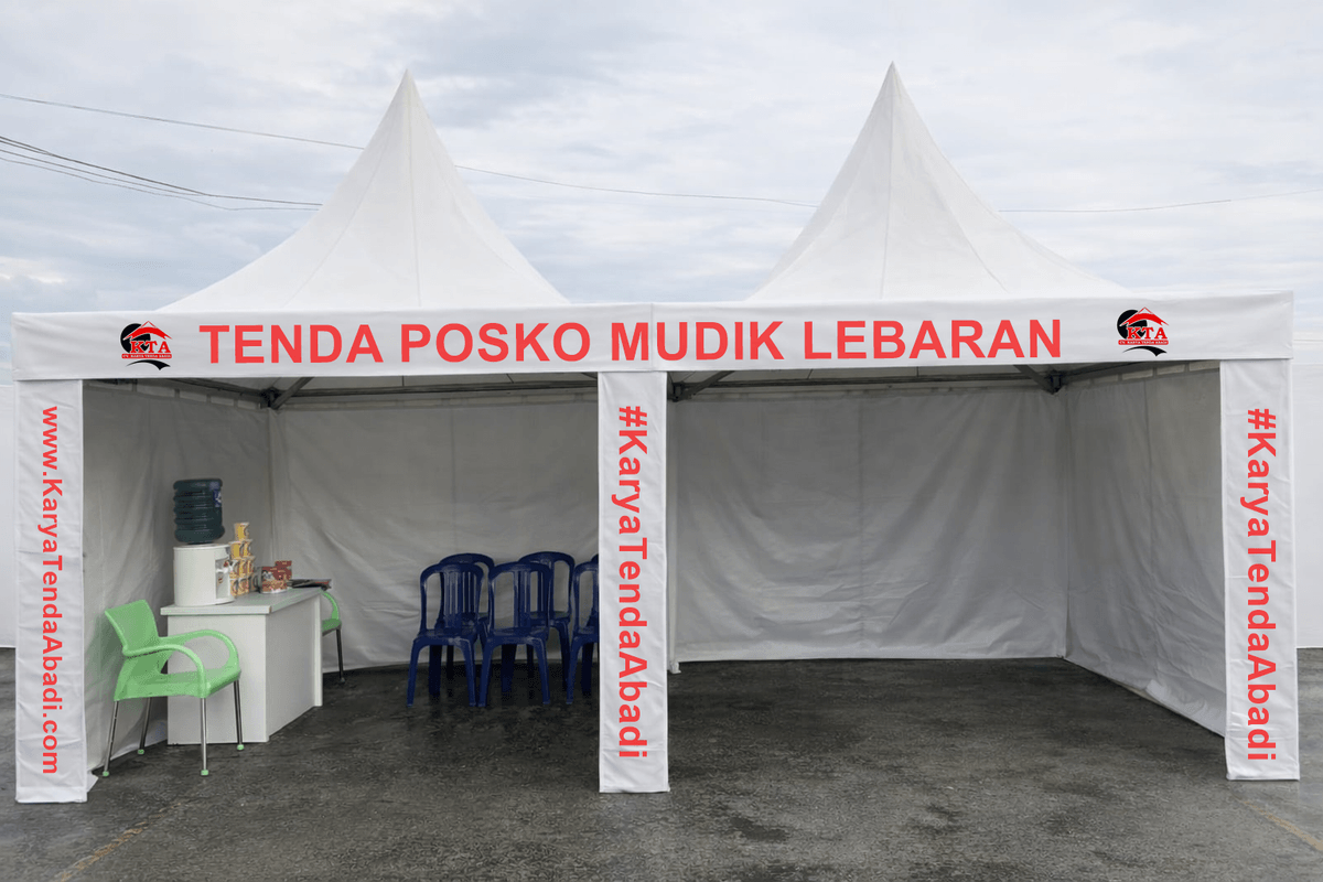 tenda posko lebaran, tenda mudik, tenda lebaran