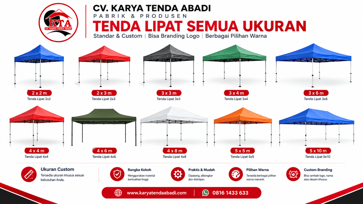Pabrik & produsen tenda lipat semua ukuran. Tenda lipat custom untuk promosi, event, bazar, perusahaan & instansi. Bisa custom branding logo. pabrik tenda lipat produsen tenda lipat tenda lipat semua ukuran tenda lipat custom tenda lipat custom logo tenda lipat branding tenda lipat promosi tenda lipat perusahaan tenda lipat untuk event tenda lipat bazar harga tenda lipat jual tenda lipat tenda lipat outdoor. Tenda Lipat Semua Ukuran Pabrik dan Produsen Tenda Lipat Tenda Lipat Custom Sesuai Kebutuhan Tenda Lipat Custom Branding dan Logo Pilihan Ukuran Tenda Lipat Keunggulan Tenda Lipat Karya Tenda Tenda Lipat untuk Berbagai Kebutuhan Spesifikasi Tenda Lipat Mengapa Memilih Karya Tenda? Pesan Tenda Lipat Custom Pabrik & produsen tenda lipat semua ukuran. Tenda lipat custom untuk promosi, event, bazar, perusahaan & instansi. Bisa custom branding logo. pabrik tenda lipat produsen tenda lipat tenda lipat semua ukuran tenda lipat custom tenda lipat custom logo tenda lipat branding tenda lipat promosi tenda lipat perusahaan tenda lipat untuk event tenda lipat bazar harga tenda lipat jual tenda lipat tenda lipat outdoor. Tenda Lipat Semua Ukuran Pabrik dan Produsen Tenda Lipat Tenda Lipat Custom Sesuai Kebutuhan Tenda Lipat Custom Branding dan Logo Pilihan Ukuran Tenda Lipat Keunggulan Tenda Lipat Karya Tenda Tenda Lipat untuk Berbagai Kebutuhan Spesifikasi Tenda Lipat Mengapa Memilih Karya Tenda? Pesan Tenda Lipat Custom