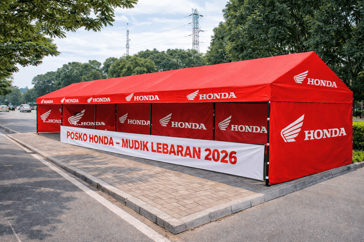 tenda posko lebaran, tenda mudik, tenda lebaran