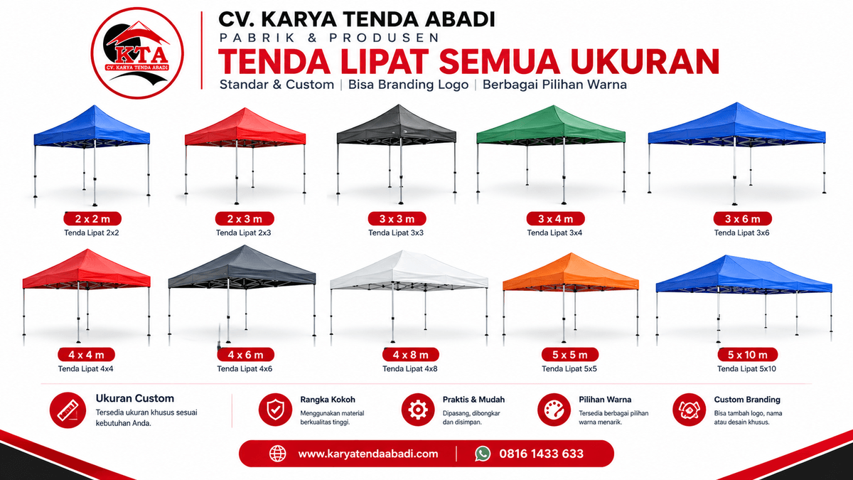 Pabrik & produsen tenda lipat semua ukuran. Tenda lipat custom untuk promosi, event, bazar, perusahaan & instansi. Bisa custom branding logo. pabrik tenda lipat produsen tenda lipat tenda lipat semua ukuran tenda lipat custom tenda lipat custom logo tenda lipat branding tenda lipat promosi tenda lipat perusahaan tenda lipat untuk event tenda lipat bazar harga tenda lipat jual tenda lipat tenda lipat outdoor. Tenda Lipat Semua Ukuran Pabrik dan Produsen Tenda Lipat Tenda Lipat Custom Sesuai Kebutuhan Tenda Lipat Custom Branding dan Logo Pilihan Ukuran Tenda Lipat Keunggulan Tenda Lipat Karya Tenda Tenda Lipat untuk Berbagai Kebutuhan Spesifikasi Tenda Lipat Mengapa Memilih Karya Tenda? Pesan Tenda Lipat Custom Pabrik & produsen tenda lipat semua ukuran. Tenda lipat custom untuk promosi, event, bazar, perusahaan & instansi. Bisa custom branding logo. pabrik tenda lipat produsen tenda lipat tenda lipat semua ukuran tenda lipat custom tenda lipat custom logo tenda lipat branding tenda lipat promosi tenda lipat perusahaan tenda lipat untuk event tenda lipat bazar harga tenda lipat jual tenda lipat tenda lipat outdoor. Tenda Lipat Semua Ukuran Pabrik dan Produsen Tenda Lipat Tenda Lipat Custom Sesuai Kebutuhan Tenda Lipat Custom Branding dan Logo Pilihan Ukuran Tenda Lipat Keunggulan Tenda Lipat Karya Tenda Tenda Lipat untuk Berbagai Kebutuhan Spesifikasi Tenda Lipat Mengapa Memilih Karya Tenda? Pesan Tenda Lipat Custom