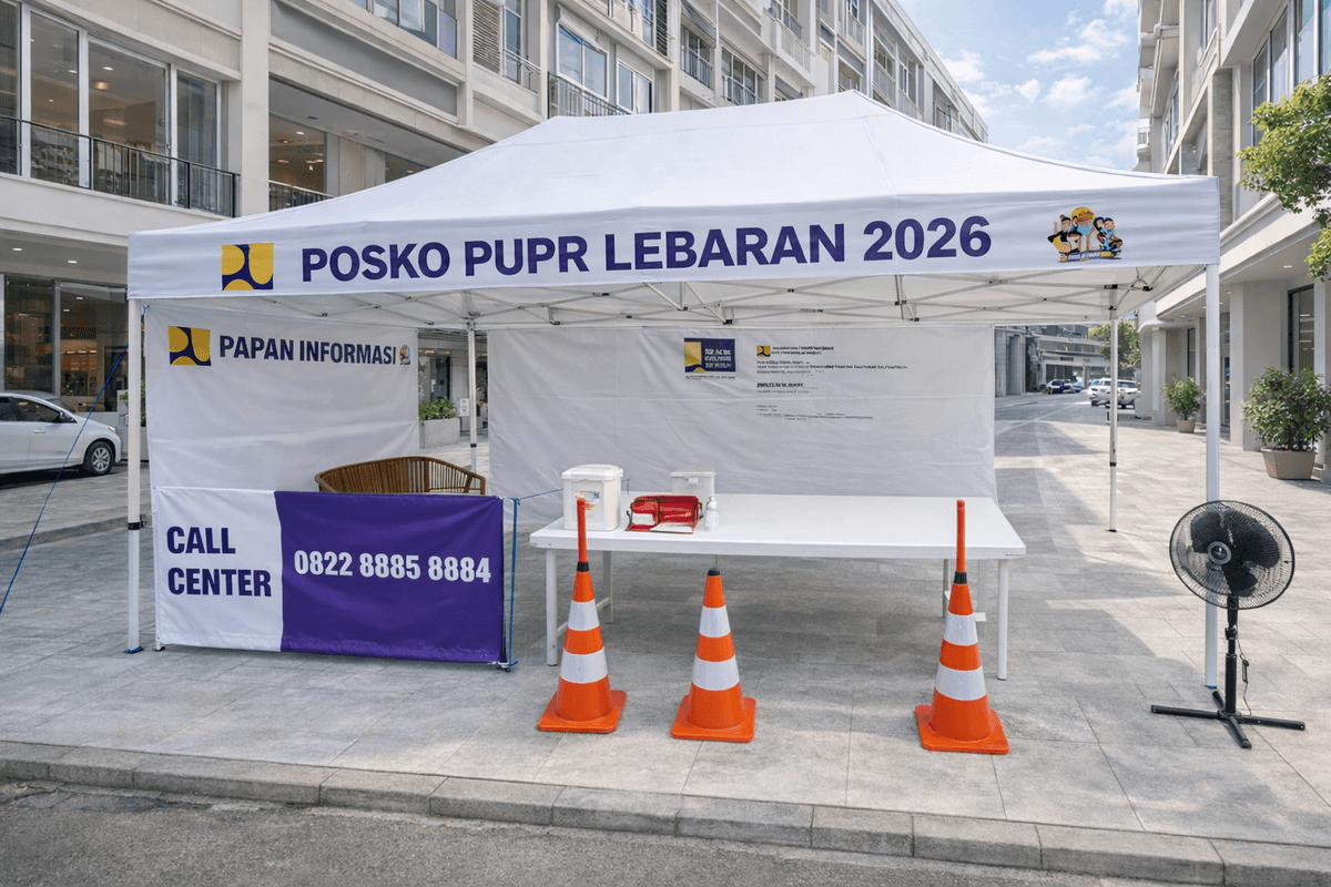 tenda posko lebaran, tenda mudik, tenda lebaran