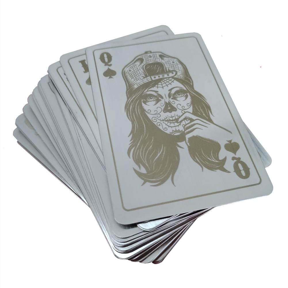 54PCS 304 Stainless Steel Deck of Cards Waterproof Playing Cards Bulk for Adult Reusable Collectable