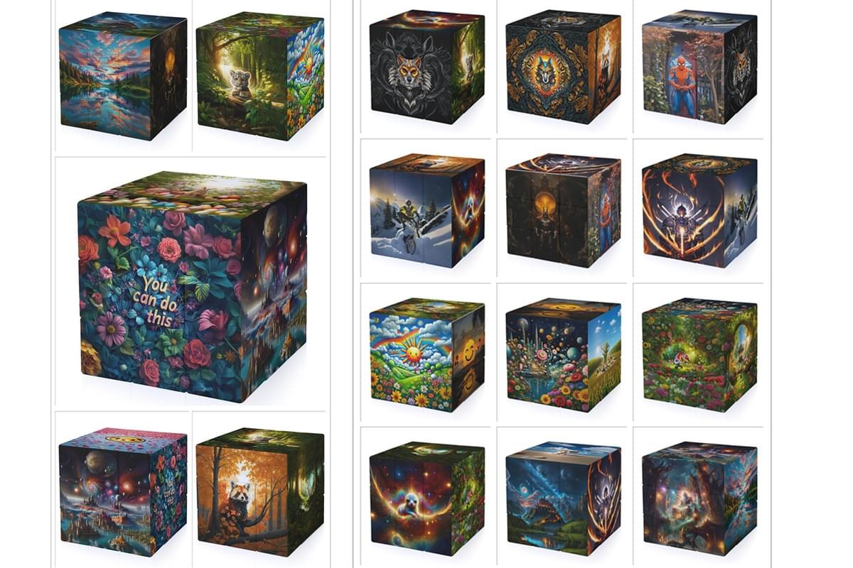 Speed Cube 3x3 Spider Rabbit Tiger Skull Plants Dog Bear Magic Puzzles Cube Game Gifts Collectible