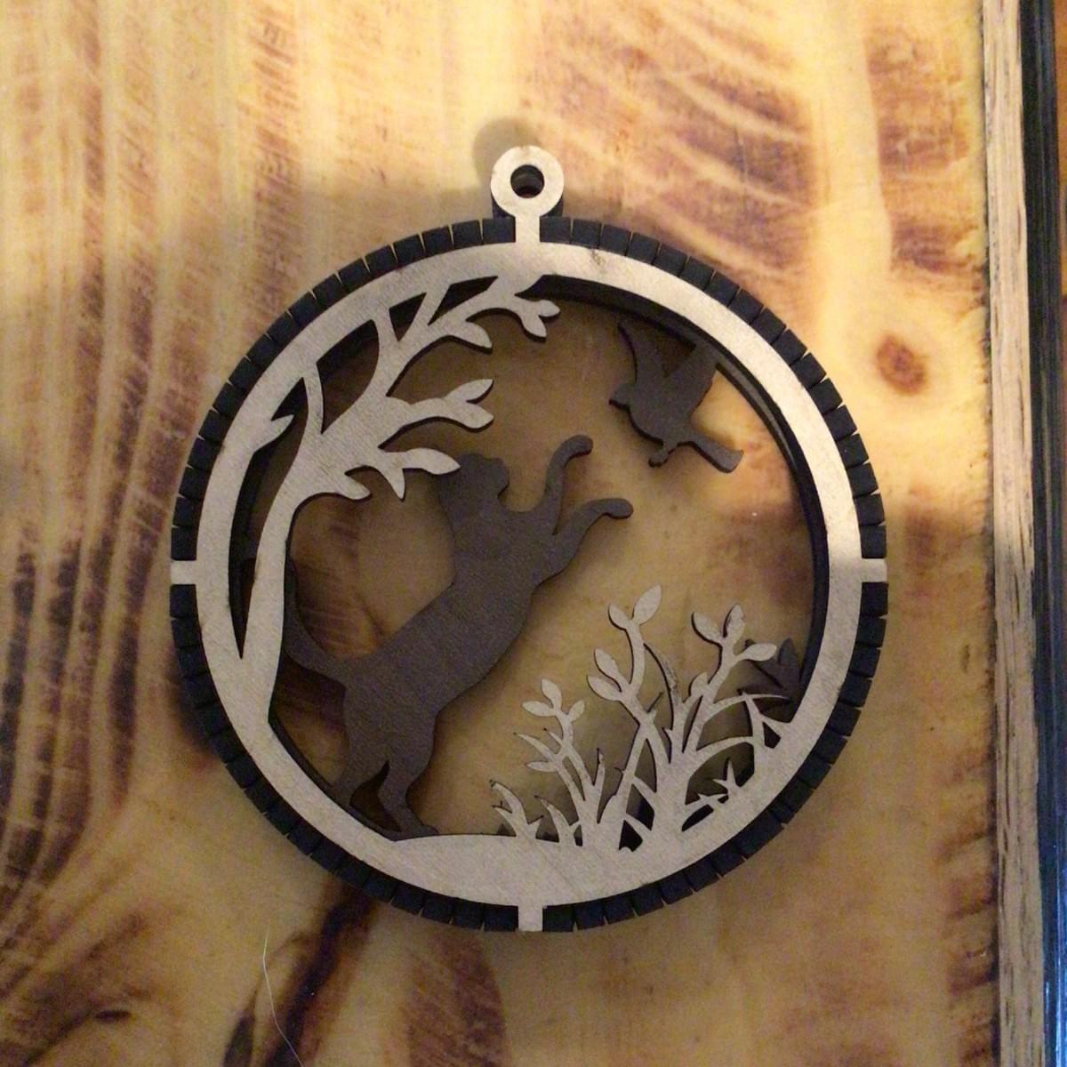 Cat and Bird Keepsake/Ornament