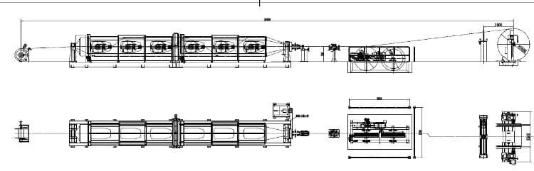  LINHA DE TORÇÃO 1+6 / Ø 630mm Torcedeira Tubulares de cabos 