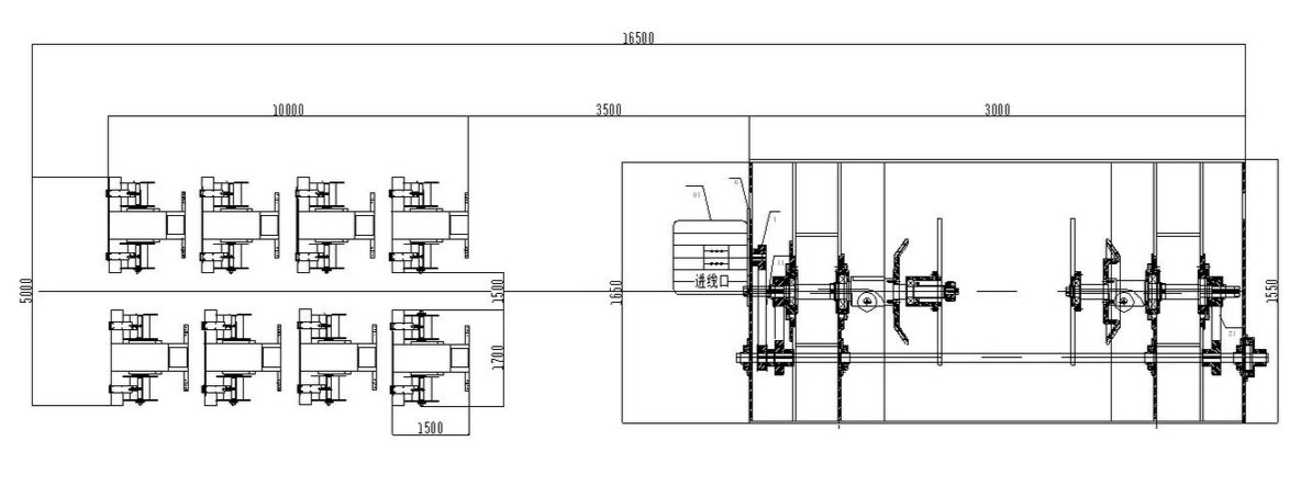 High Speed Wire Bunching Machine  layout from ningbo capstian technology