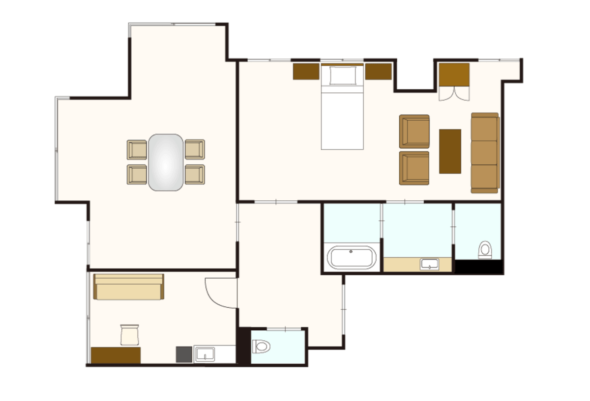 Not only medical care, but also services that support a comfortable stay are being arranged. comfortable stay environment Our company's service Introduction of inquiries for medical tourism that allows the wealthy around the world to receive Japanese medical care. The overall theme is white and gold.