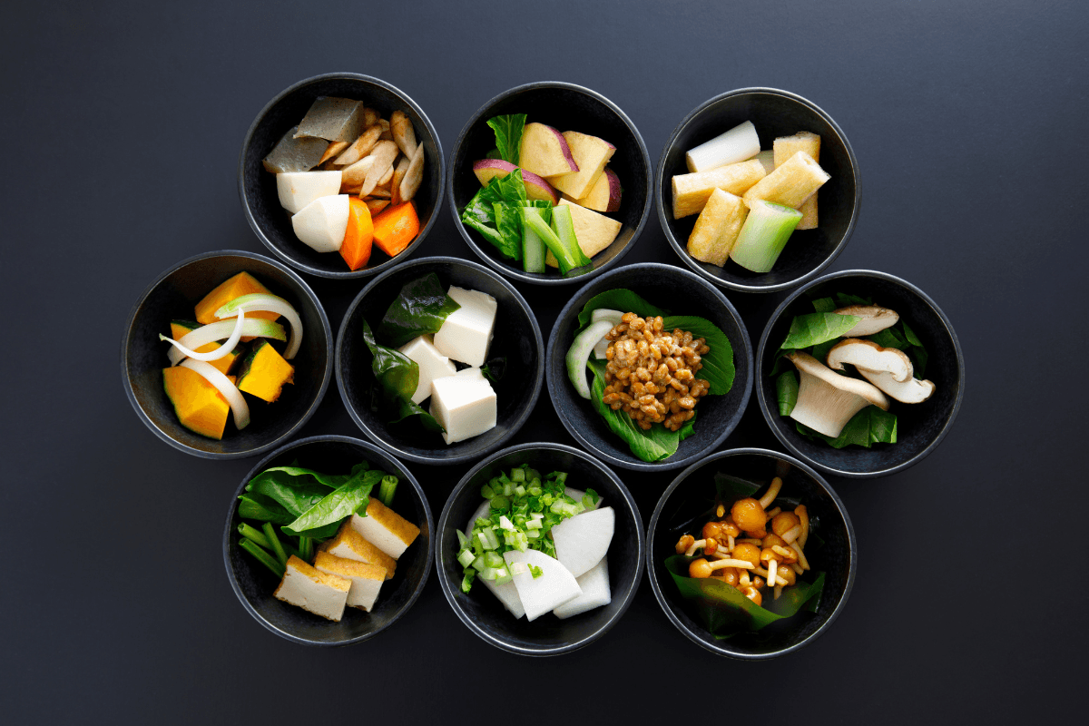 The vegan miso soup options are dazzeling in their variety