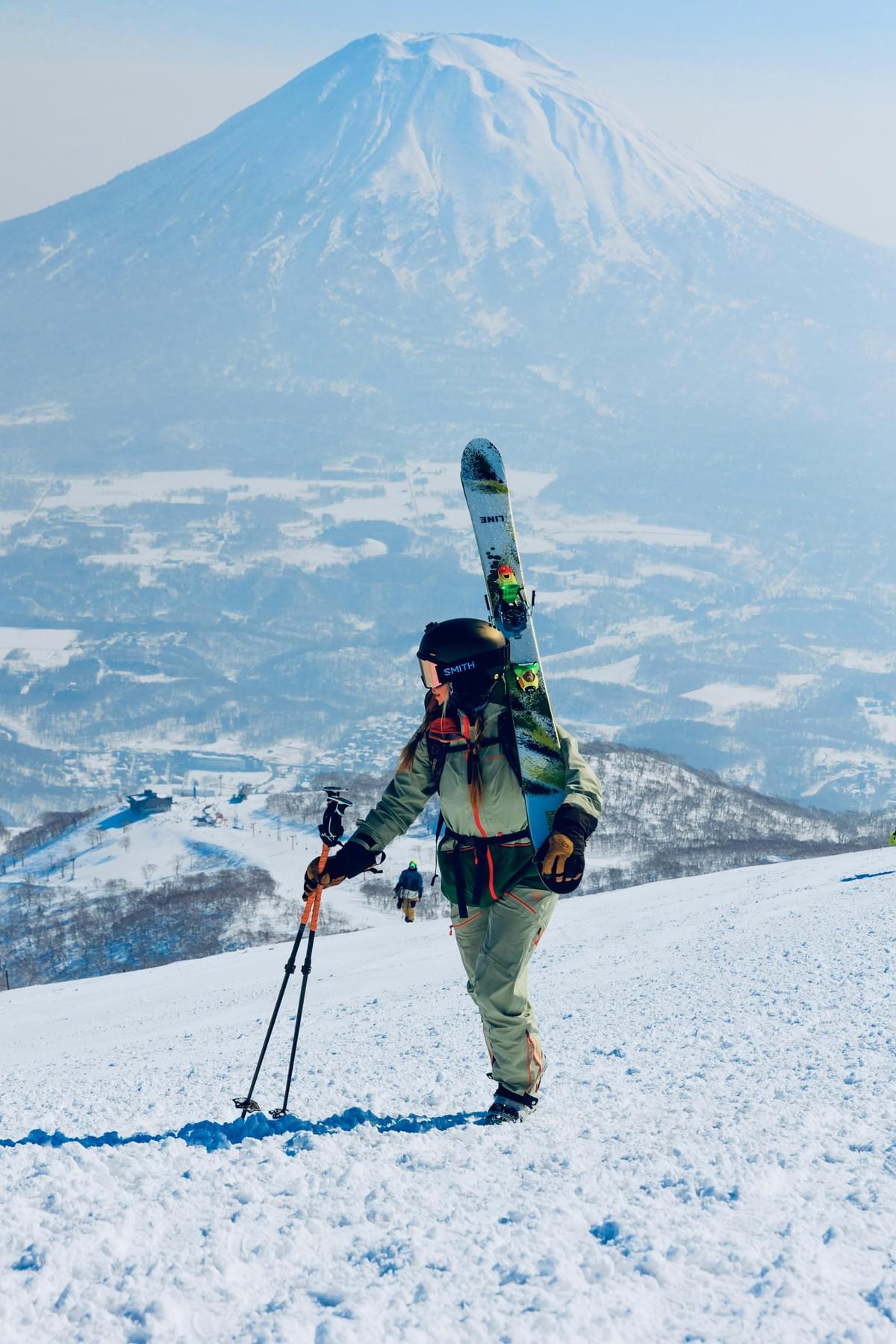 Skiing in the shadow of Mt Yotei