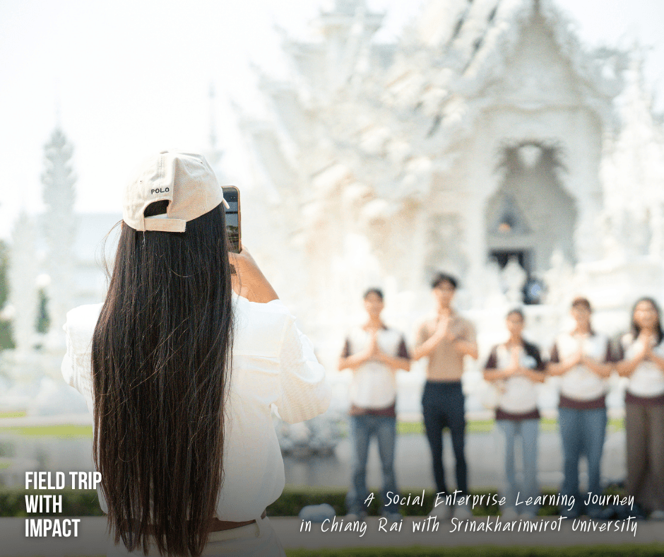 Students studying destination development and tourism ecosystem at White Temple and Singha Park Chiang Rai