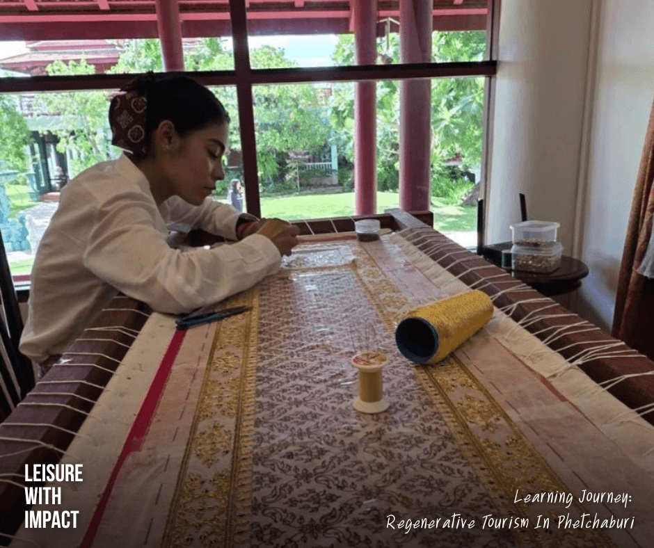 Young artisans learning traditional Phetchaburi textile patterns and preserving local cultural heritage for future generations