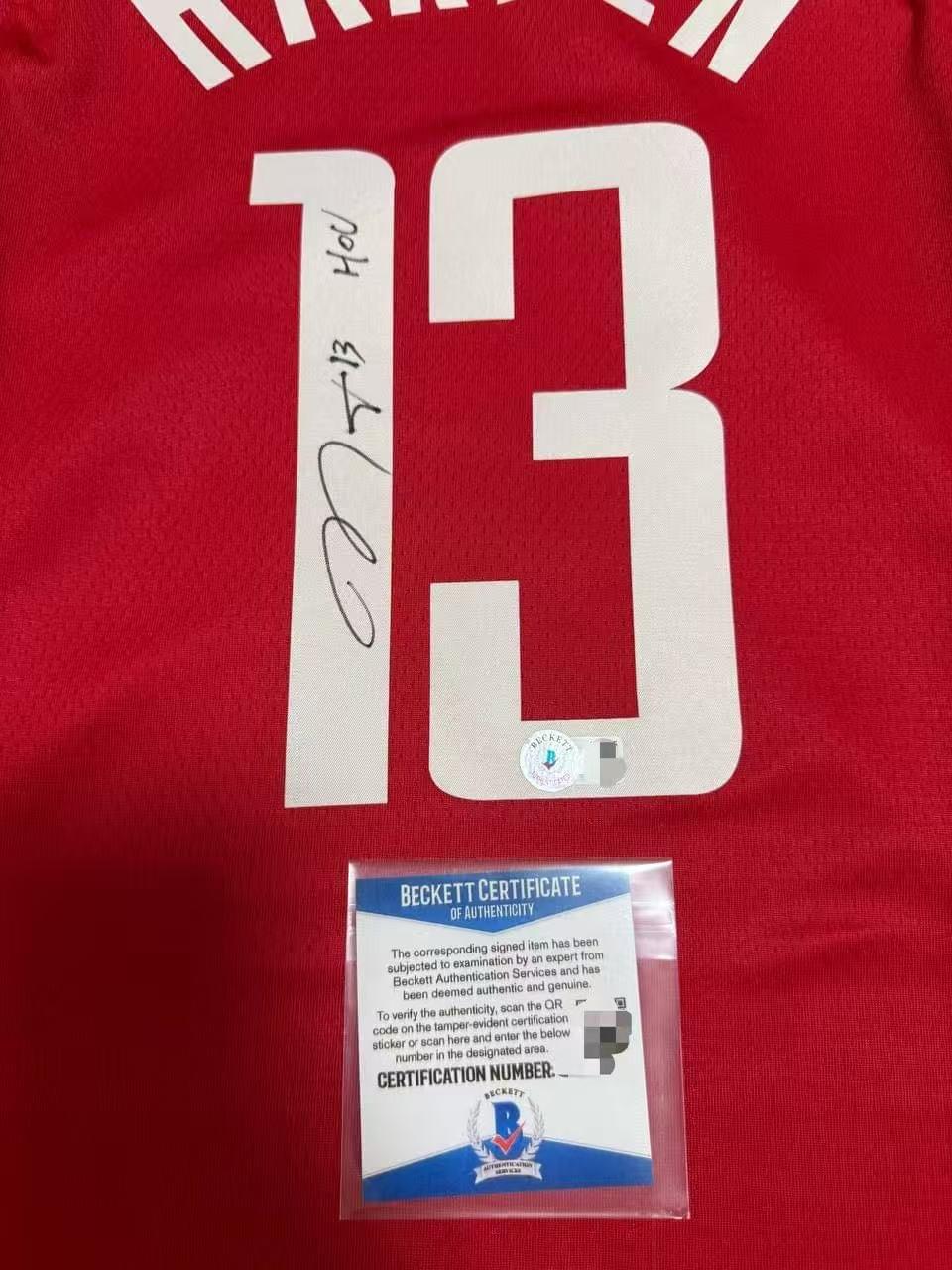 James Harden Signed Houston Rockets #13 Home Jersey – Beckett Certified