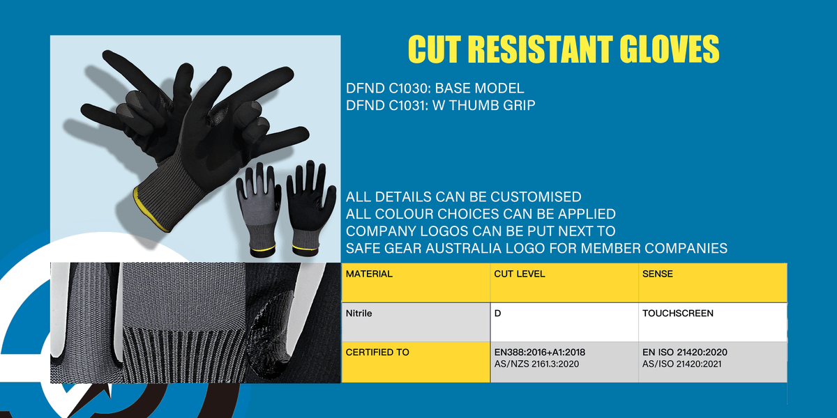 CUT RESISTANT GLOVES TOUCH SCREEN