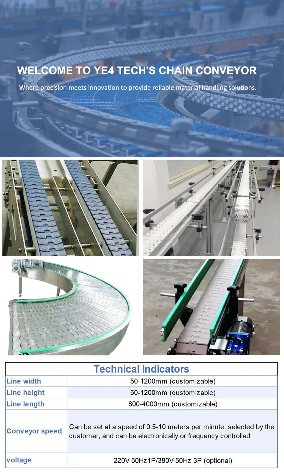 Chains conveyor line
