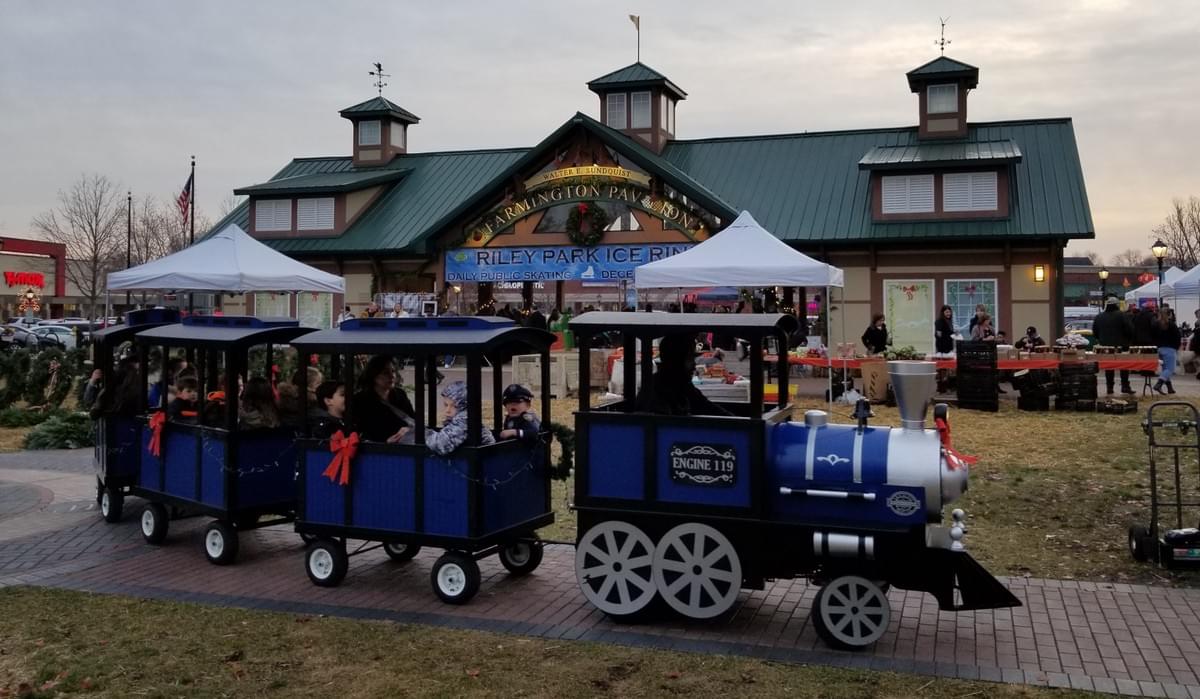 Bounce house and inflatable water slide rentals set up for backyard in St. Clair Shores, Michigan