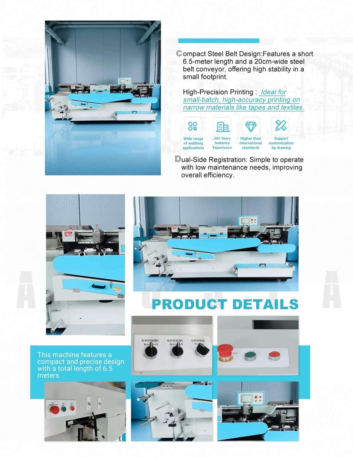  Metal Belt Screen Printer for Textile Labels & Ribbons – Compact Precision