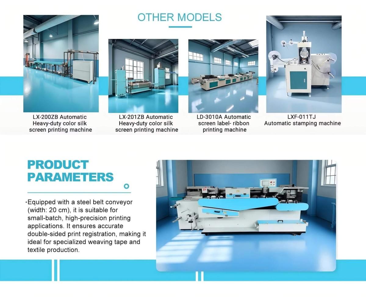  Metal Belt Screen Printer for Textile Labels & Ribbons – Compact Precision