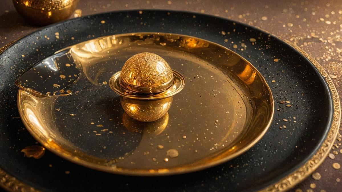 Acracked wedding frame repaired with gold lacquer under moonlight.