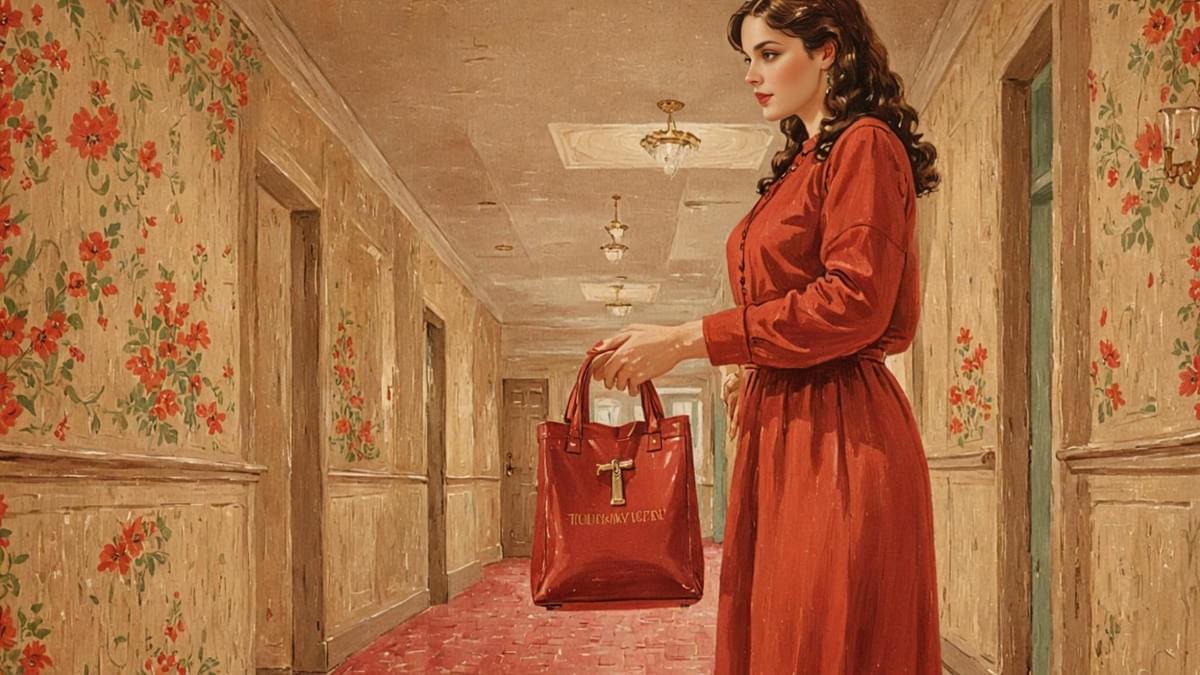 大理石檯面上的黃色清潔手套與模糊筆跡的感熱紙。