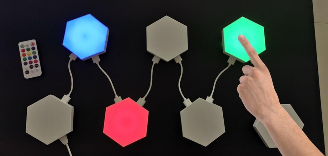 remote controlled hexagonal lights