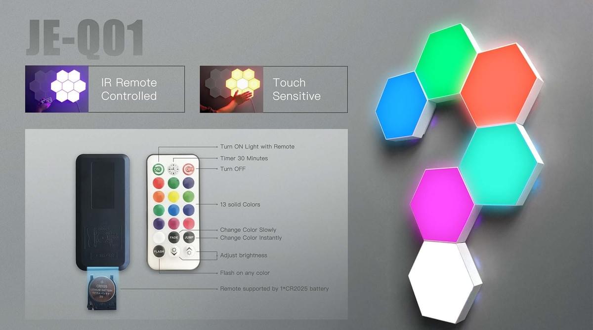 Hexagonal lights for Christmas