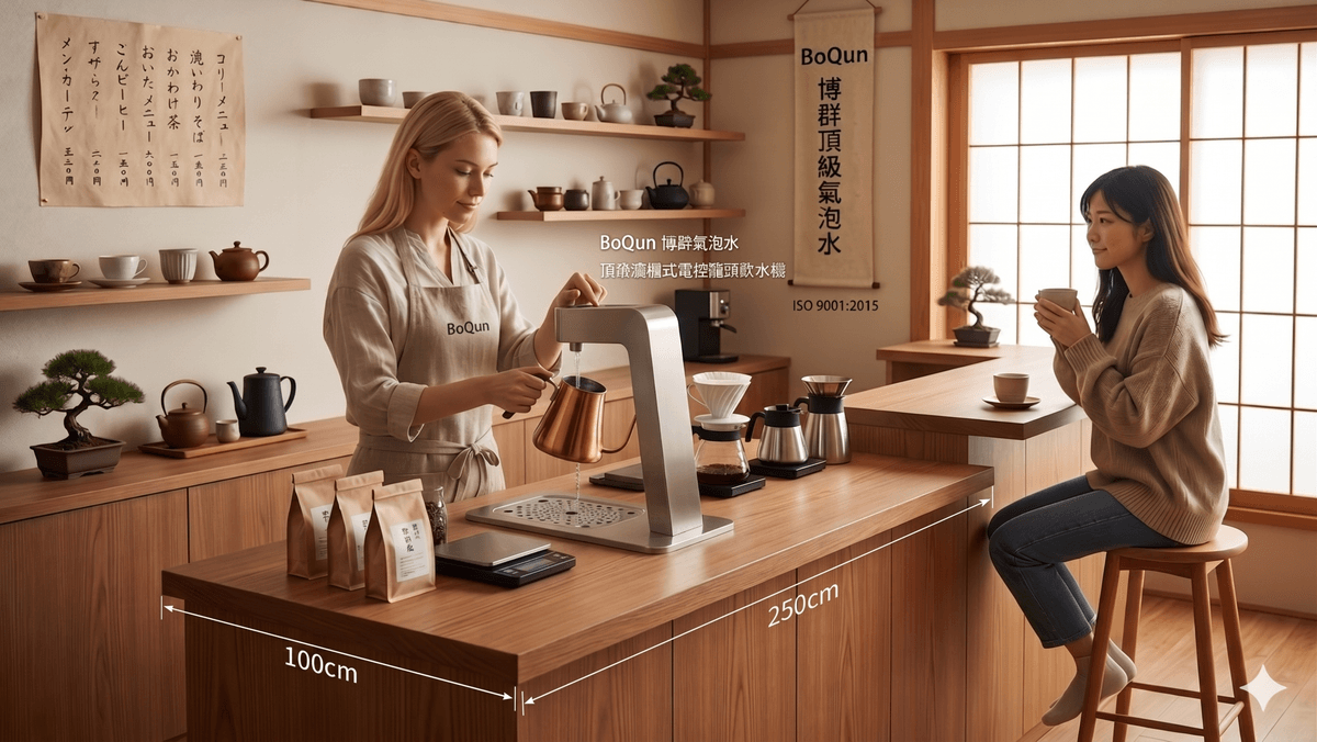 營業用 冰冷熱+氣泡水 ˋ4&1 頂級櫥櫃式飲水機