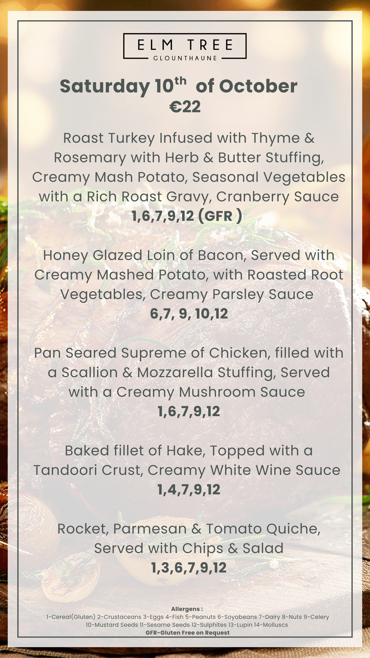 Weekend Menus 