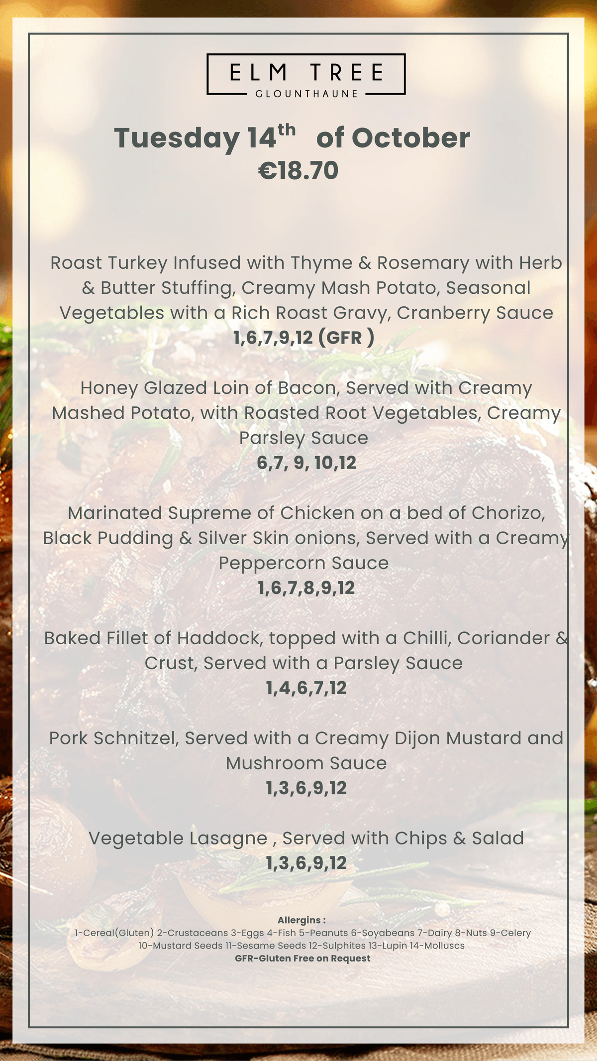 Tuesday 14th of October 
