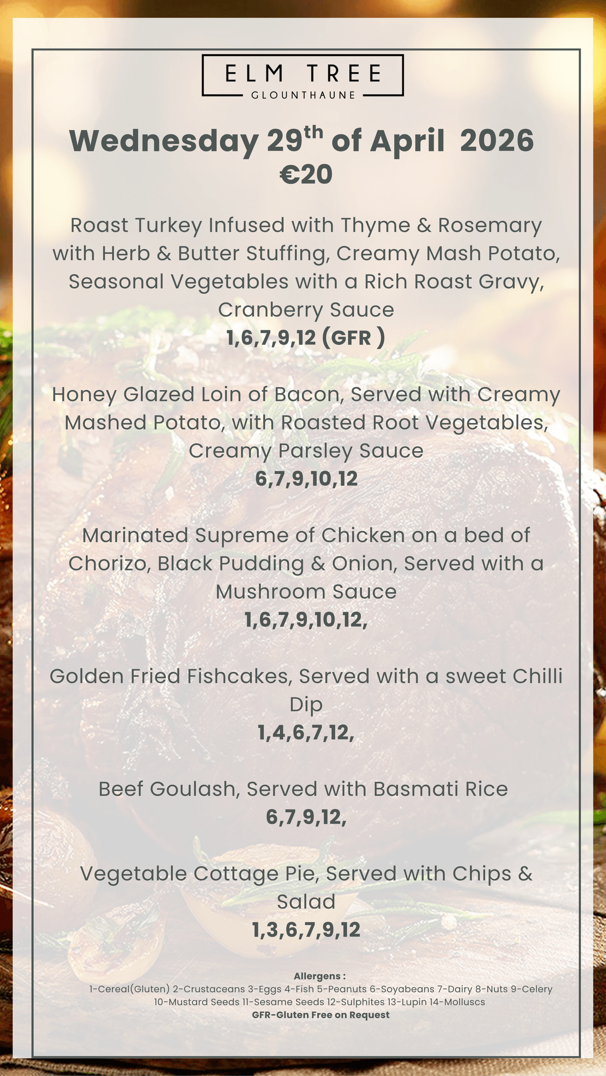 Wednesday 29th  of April 2026