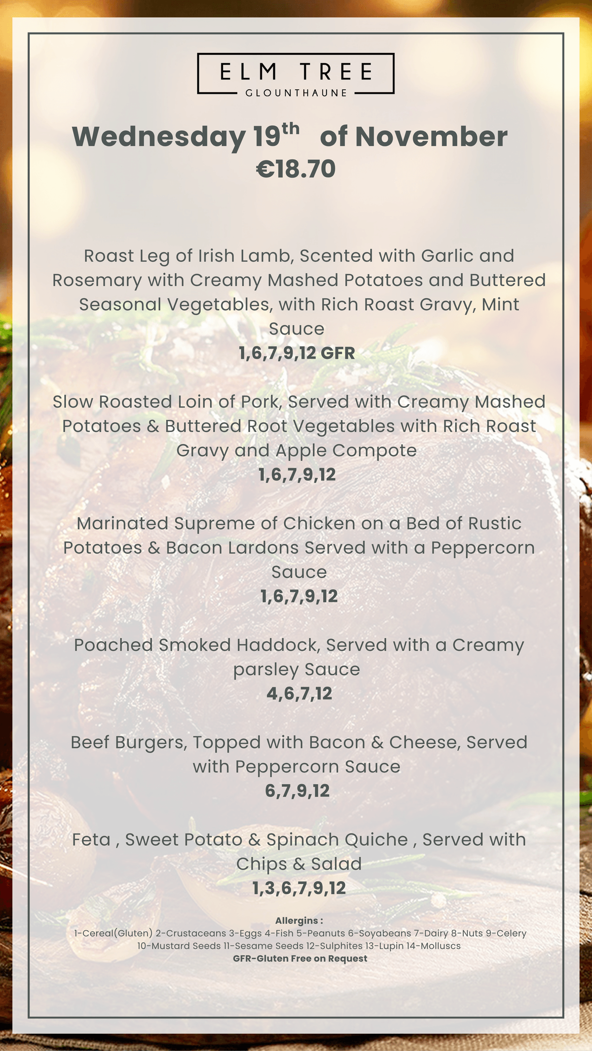 Wednesday 19th  of November 2025