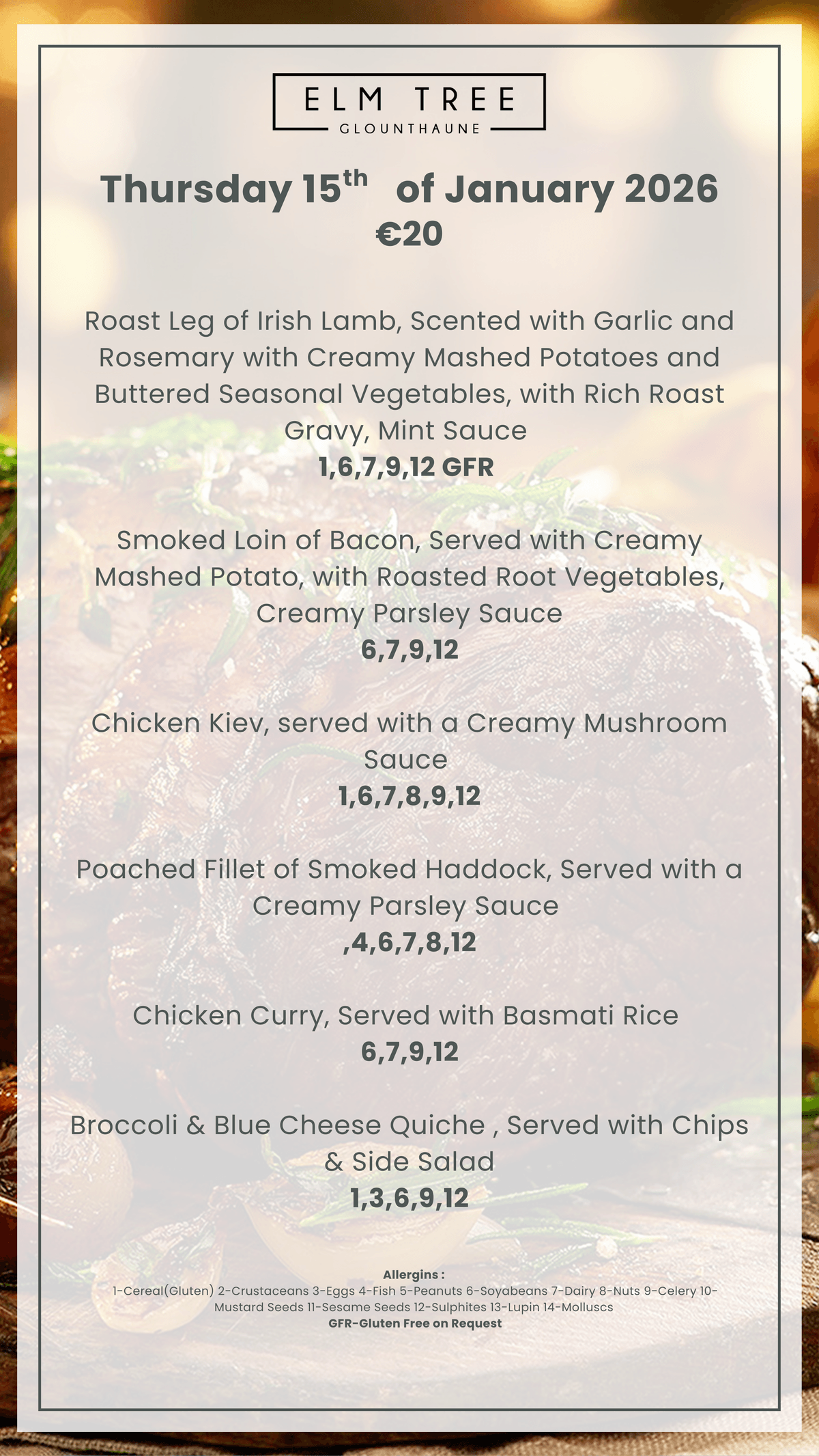 Thursday 15th  of January 2026