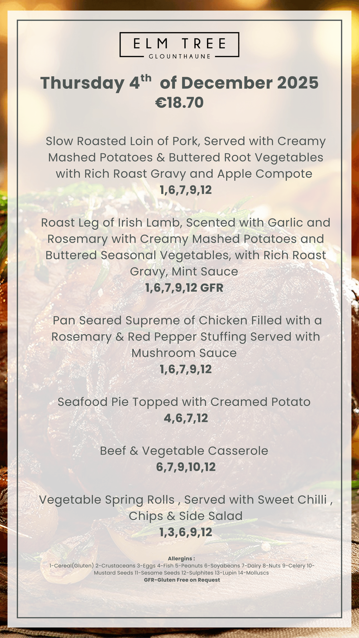 Thursday 4th   of December 2025