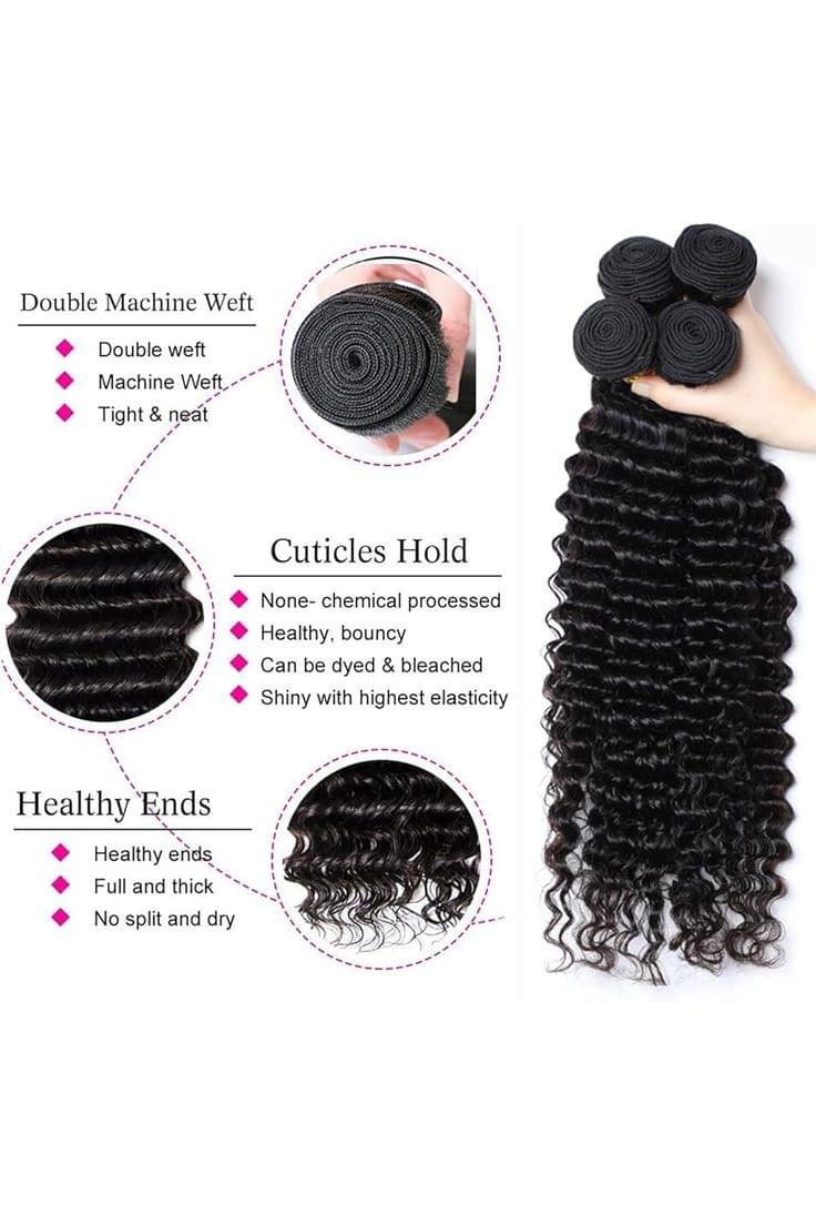 22-Inch WAVE Clip-In Human Hair Extensions – Jet Black