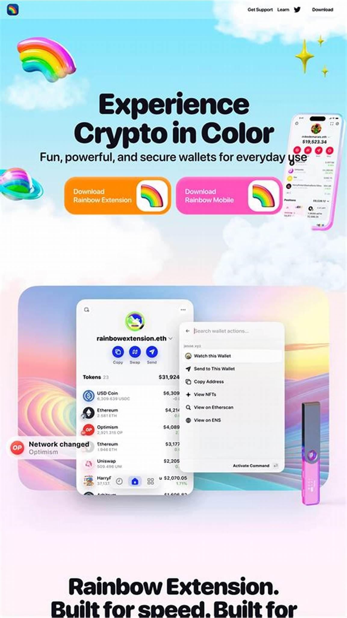 Rainbow | Fun, powerful, and secure crypto wallets on Strikingly