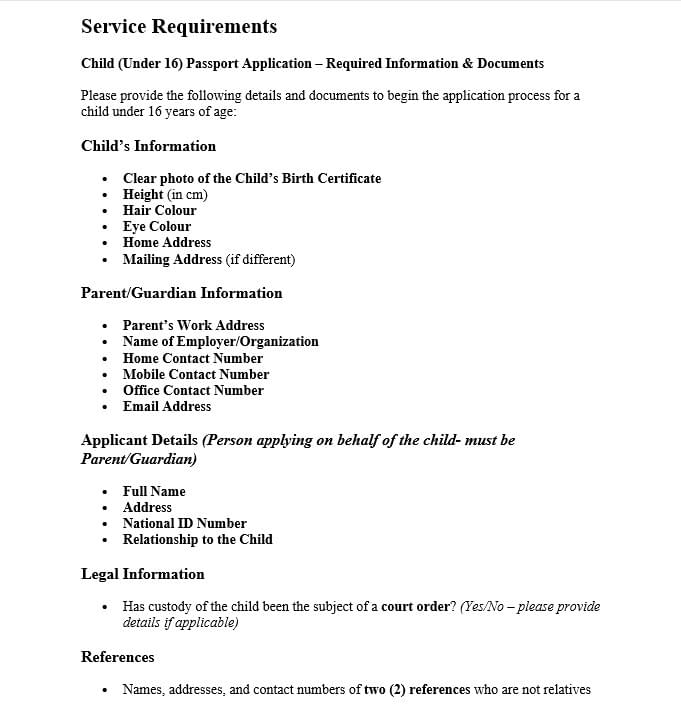 PASSPORT APPLICATION SERVICE 