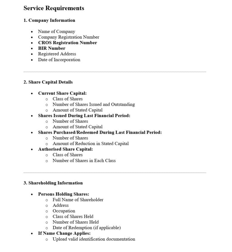 Annual Return Filing Service