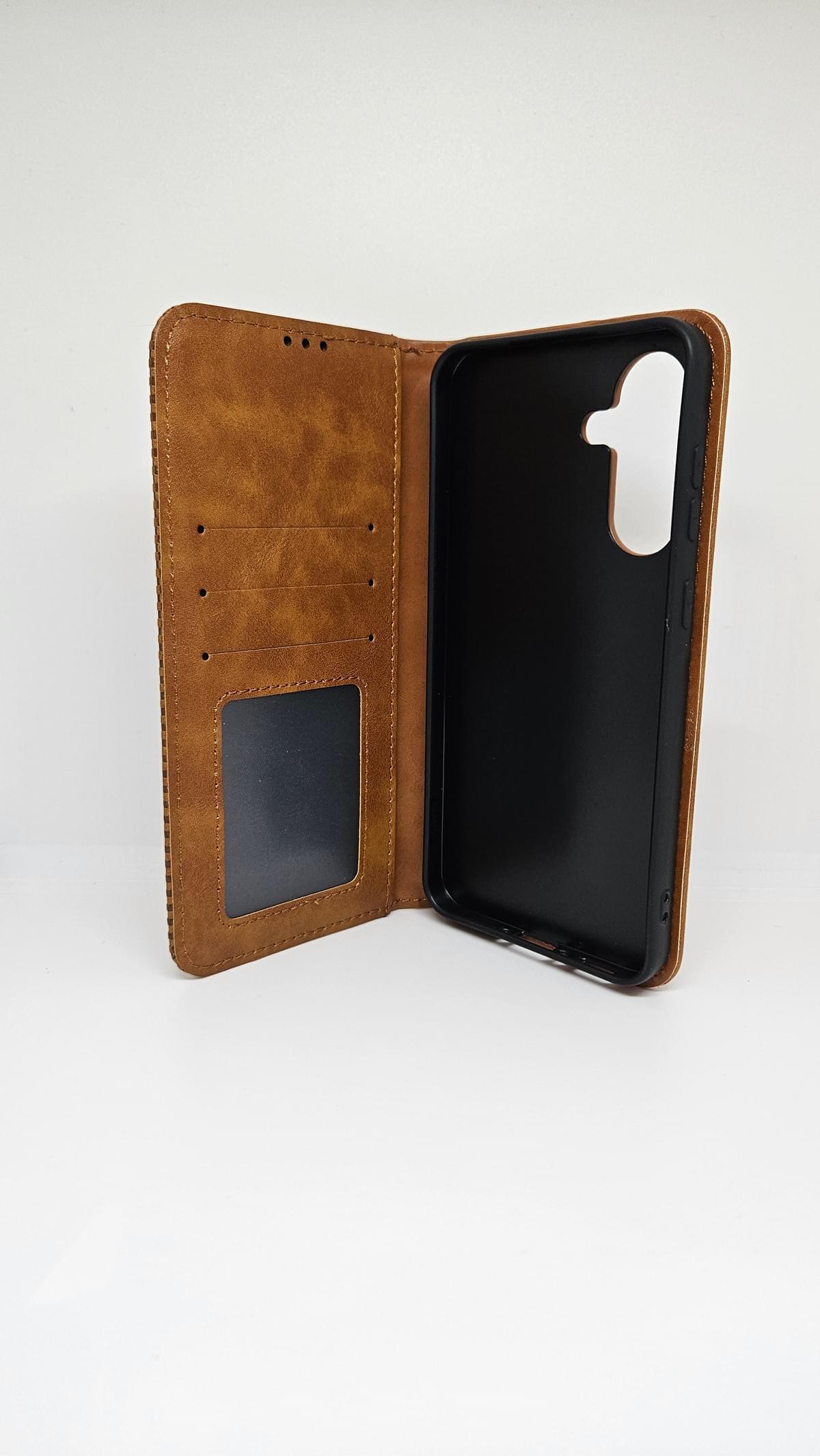 《 EDX》Vintage Leather With Insertable Card Slot Leather Case l《EDX》復古皮紋可插卡皮套