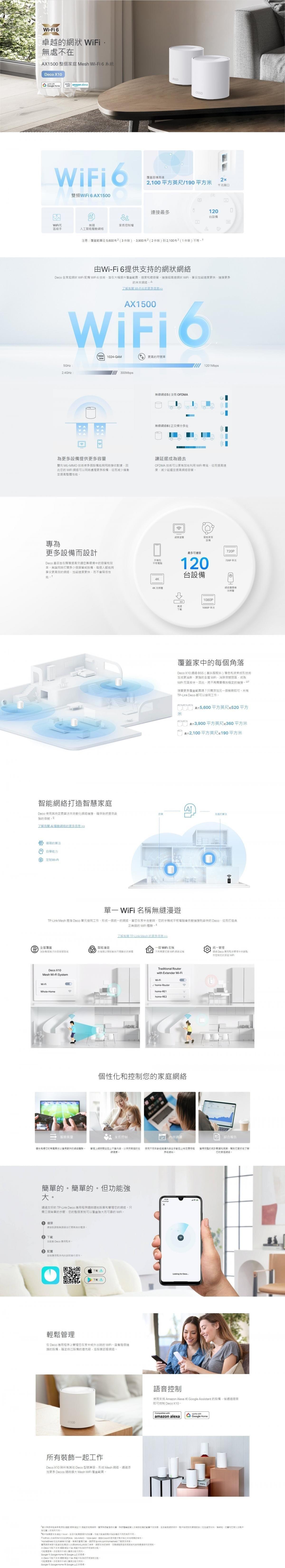 TP-Link Deco X10 AX1500 雙頻 Wi-Fi 6 Mesh 系統