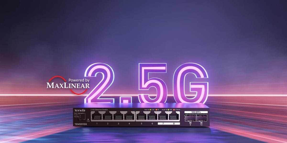 Tenda TEM2010X 8 連接埠 2.5G 乙太網路交換器