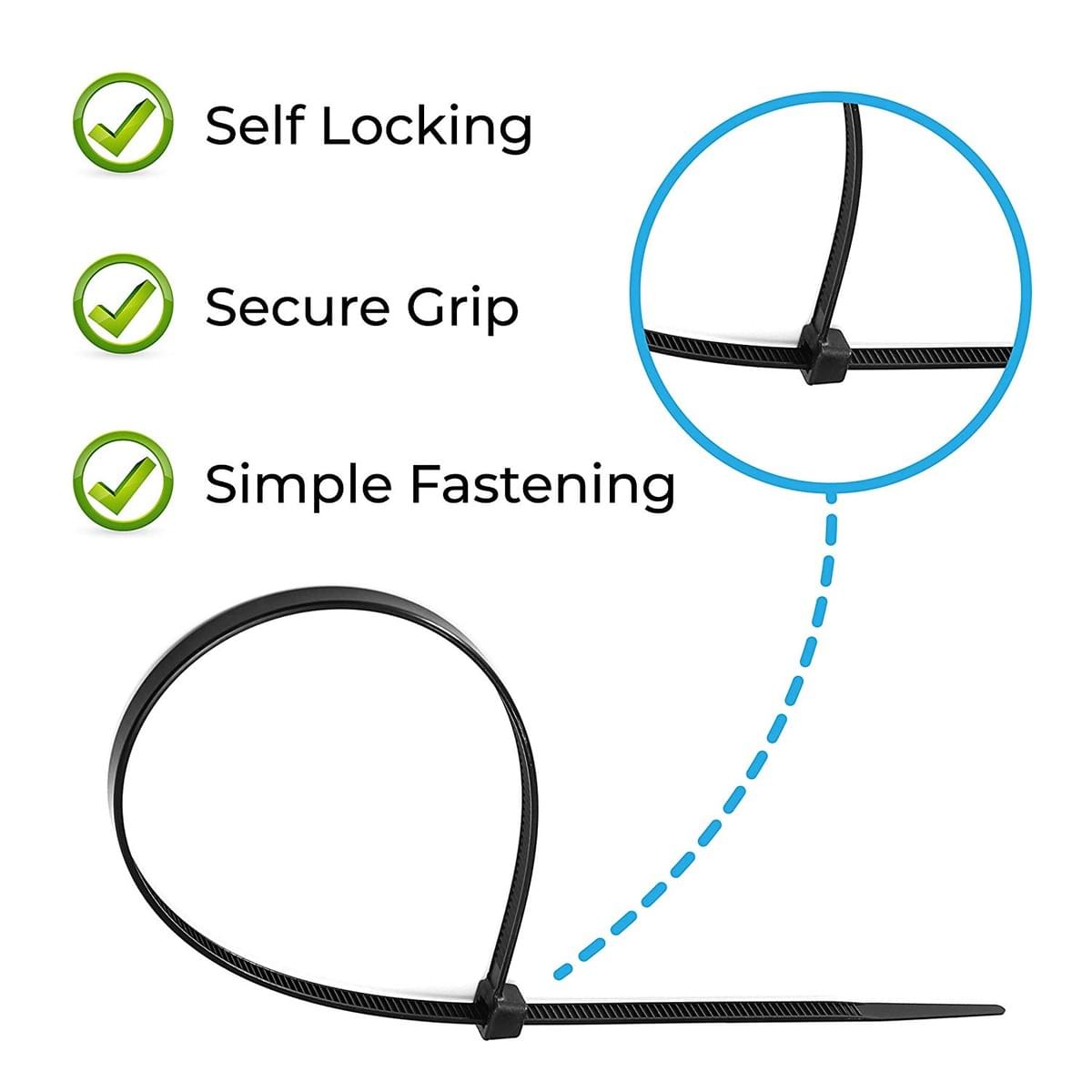 black cable ties, UV resistant black cable ties and heavy duty black