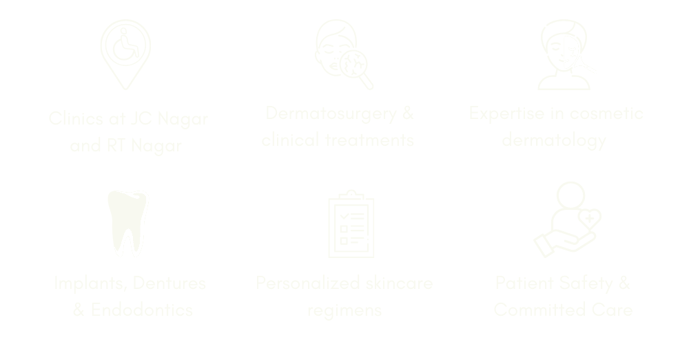 Image of the skincare and dental clinic features of Dr Chethan Skin, Polyclinic and Dental Speciality
