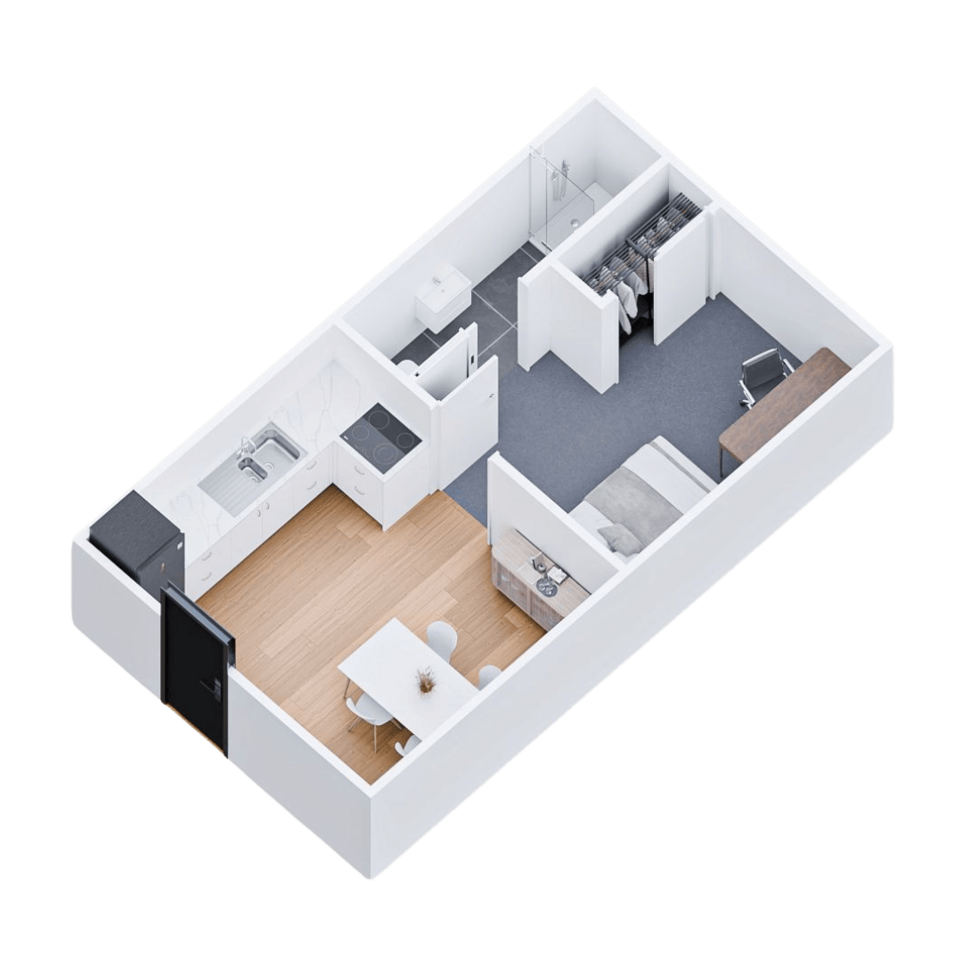 Our Tiny Houses are designed to maximize space while providing all the comforts of home. Each unit is thoughtfully crafted to ensure functionality and style, creating a cozy environment ideal for modern living. Compact Living Solutions What We Offer Tiny Houses