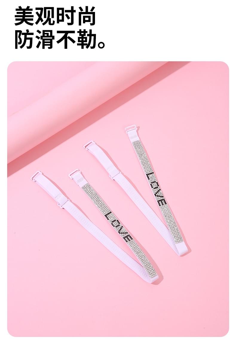 Love rhinestone shoulder strap 1.2cm